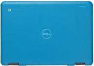 mcover hard shell case for dell chromebook 11 3181 2-in-1 series laptop - aqua, not compatible with 210-acdu / 3120/3180 / 3189/5190 series logo