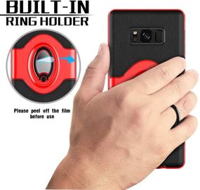 img 3 attached to eSamcore Red Ring Holder Kickstand Case with 📱 Dashboard Magnetic Phone Car Mount for Samsung Galaxy S8