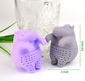 img 2 attached to Hippopotamus Infuser Strainer Diffuser Silicone