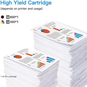 img 2 attached to 🖨️ LxTek Remanufactured Ink Cartridge Replacement for HP 62XL 62 XL | Envy 5540 5660 7645 5642 5542 5643 5640 7644 OfficeJet 250 5740 200 5745 Printer | High Yield (1 Black, 1 Tri-Color Duo Pack)