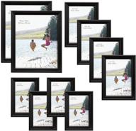 🖼️ mcs 10pc multi pack picture frame value set - 2x 8x10 in, 4x 5x7 in, 4x 4x6 in, black (65508) logo