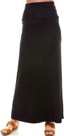 👗 solid maxi skirt for regular to plus size women - azules rayon span logo