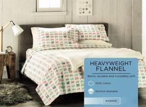 img 1 attached to 🐱 Cozy up with the Cuddl Duds Queen Size Flannel Sheet Set featuring playful Cats