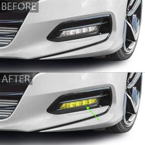 img 4 attached to 🚗 Yellow Fog Light Tint Kit for Honda Accord 2018-2021 | Bogar Tech Designs