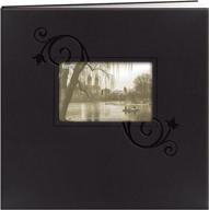 🌸 multi-colour pioneer 12x12-inch black floral embossed leatherette post bound album logo