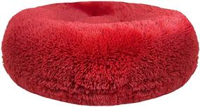 img 3 attached to 🐾 Bessie and Barnie Signature Lipstick Luxury Shag Extra Plush Faux Fur Bagel Pet Bed: Find the Perfect Fit!