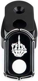 img 2 attached to 🖕 GUAIMI Motorcycle Ignition Switch Cover for Harley Touring Street Road Glide 2014-2017 - Middle Finger Design in Black - Enhanced SEO