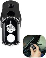 🖕 guaimi motorcycle ignition switch cover for harley touring street road glide 2014-2017 - middle finger design in black - enhanced seo logo