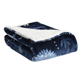 img 4 attached to 🦕 LIFE COMFORT Ultimate Sherpa Baby Blanket: Navy Blue Dinosaur Premium Blanket for Baby Boy – Soft, Cozy, and Warm Blanket for Crib, Stroller, Travel, Nursery