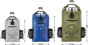 img 3 attached to 🎒 Piscifun Angry Face Dry Bag - Waterproof Dry Backpack & Floating Bag for Men and Women | Phone Case Included | Available in 20L, 40L, and 50L Sizes