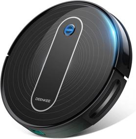 img 4 attached to 🤖 Deenkee Robot Vacuum Cleaner - Slim Design, Powerful 1500PA Suction, Self-Charging, 100 Minutes Runtime, 6 Cleaning Modes - Ideal for Pet Hair, Carpet, and Hard Floors