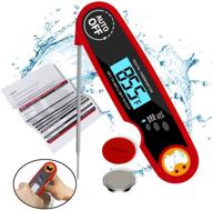 🔥 waterproof instant read meat thermometer with lcd backlight, calibration, magnet - ideal for cooking, candy, food, bbq, grill, and oven logo