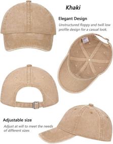 img 1 attached to 🧢 AOSMI 3 Pack Vintage Washed Cotton Baseball Caps: Unstructured Low Profile Dad Hats for Men and Women
