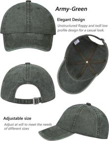 img 2 attached to 🧢 AOSMI 3 Pack Vintage Washed Cotton Baseball Caps: Unstructured Low Profile Dad Hats for Men and Women