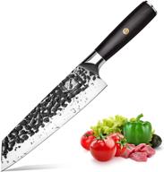 🔪 кухонный нож kiritsuke от imarku: японский кованый нож длиной 7,5 дюймов с высокоуглеродистой немецкой нержавеющей сталью - идеально подходит для чистки мяса, приготовления пищи дома или в ресторане. логотип