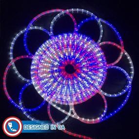 img 3 attached to 🎆 Russell Decor 50ft/15m Led Rope Lights Kit: Ideal Patriotic Lighting for 4th of July & Memorial Day Decor, Indoor/Outdoor Decoration with Festive Blue, Red & White Flexible String Tube Lights