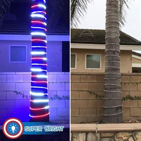 img 2 attached to 🎆 Russell Decor 50ft/15m Led Rope Lights Kit: Ideal Patriotic Lighting for 4th of July & Memorial Day Decor, Indoor/Outdoor Decoration with Festive Blue, Red & White Flexible String Tube Lights