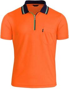 img 3 attached to BCPOLO Blue Sleeve Polo Shirt 👕 L for Men - Athletic Style Clothing