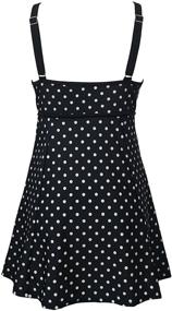 img 2 attached to DANIFY Plus Size One Piece Swim Dress for Women - Polka Dot Retro Skirt Bathing Suit and Swimwear