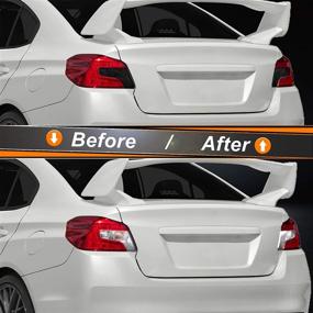 img 3 attached to 🔴 NDRUSH Blackout Taillight Vinyl Tint Film for 2015-2020 Subaru WRX/STI: Precut Overlays, Tail Light Wrap Cover