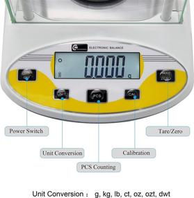 img 2 attached to CGOLDENWALL Digital Analytical Balance High Precision Scale Digital Electronic Balance Scale For Laboratory Pharmacy (500G 1Mg)
