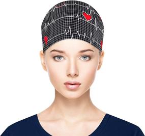 img 3 attached to 🧢 Fesciory Adjustable Working Caps for Women - Button & Sweatband, Ponytail Pouch Hats for Long Hair