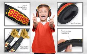 img 3 attached to 🎧 Harry Potter Kids Headphones: Adjustable Headband, Stereo Sound, Tangle-Free Wired Headphones for Kids – Perfect for School, Home & Travel
