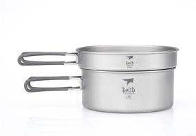 img 4 attached to 🎁 Limited Time Promotion Price on Keith Titanium 2-Piece Ti6017 Pot and Pan Cook Set - 2.05 L