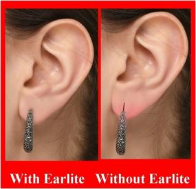 img 2 attached to 👂 Invisible Earring Ear Support Waterproof Patches - EarLite 60 Patches in ZipLock Pouch - Made in USA