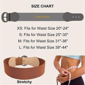 img 1 attached to 👗 WHIPPY Women's Accessories: Elastic Vintage Stretch Waistband Belts