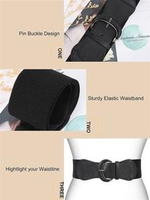 img 2 attached to 👗 WHIPPY Women's Accessories: Elastic Vintage Stretch Waistband Belts