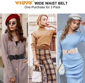 img 3 attached to 👗 WHIPPY Women's Accessories: Elastic Vintage Stretch Waistband Belts