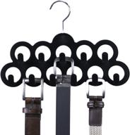 🧣 organize and display your scarves with home basics velvet scarf hanger, black, 3-pack логотип