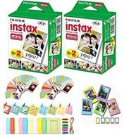 📸 fuji instax mini 40 shot instant film with bonus 20 decorative skin stickers for fuji instax mini 8 and sp-1 logo