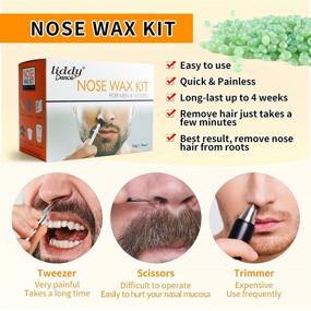 img 1 attached to 👃 Nose Wax Kit for Men and Women - Effective Nose Hair Removal Wax with 50g Wax, 20 Applicators, 10 Wax Pods, Measuring Cup, and 8 Moustache Stencils