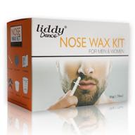 👃 nose wax kit for men and women - effective nose hair removal wax with 50g wax, 20 applicators, 10 wax pods, measuring cup, and 8 moustache stencils logo