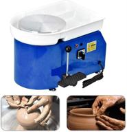 🔵 seaan pottery wheel machine, 25cm 350w electric ceramic work pottery ceramic forming machine diy clay art craft with foot pedal for home - blue logo