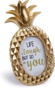 img 3 attached to 🍍 Truu Design Gold Pineapple Photo Frame - Decorative Novelty, Matte Finish, 4" x 7