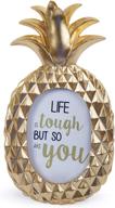 🍍 truu design gold pineapple photo frame - decorative novelty, matte finish, 4" x 7 логотип