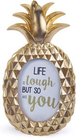 img 4 attached to 🍍 Truu Design Gold Pineapple Photo Frame - Decorative Novelty, Matte Finish, 4" x 7