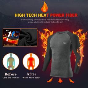 img 3 attached to MEETWEE Thermal Weather Compression Running Sports & Fitness