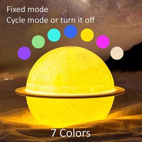 img 3 attached to 🌕 Moon Lamp Cool Mist Humidifier: 3-in-1 Galaxy Lamp, Essential Oil Diffuser, 8 Colors LED Night Light