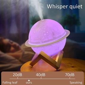 img 2 attached to 🌕 Moon Lamp Cool Mist Humidifier: 3-in-1 Galaxy Lamp, Essential Oil Diffuser, 8 Colors LED Night Light