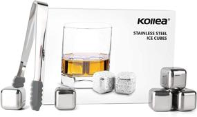 img 4 attached to 🍺 Kollea Reusable Whiskey Stones: Perfect Whiskey Gifts for Men - 8 Pack Bundle