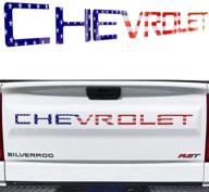 🚗 enhance your silverado's look with 3d raised tailgate insert letters - compatible with 2019 2020 silverado models (colored flag) logo