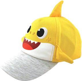 img 4 attached to 🦈 Little Toddler Baseball Hat for Boys Ages 2-4 - Nickelodeon Baby Shark Kids Cap with 3D Fin Sunhat Design