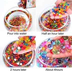 img 3 attached to 💐 AINOLWAY High Elastic Water Beads Gel Pearls (40000pcs) Jelly Crystal Soil for Vase Fillers (9 Oz, Clear) - The Perfect Vase Filler for Stunning Floral Displays!