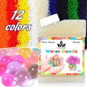 img 4 attached to 💐 AINOLWAY High Elastic Water Beads Gel Pearls (40000pcs) Jelly Crystal Soil for Vase Fillers (9 Oz, Clear) - The Perfect Vase Filler for Stunning Floral Displays!