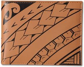 img 4 attached to 🌺 Authentic Polynesian Tattoo Bifold: Premium Genuine Leather Men's Accessories