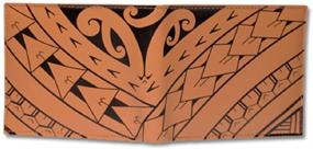 img 1 attached to 🌺 Authentic Polynesian Tattoo Bifold: Premium Genuine Leather Men's Accessories